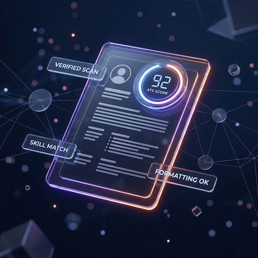 Resume ATS score scanner illustration